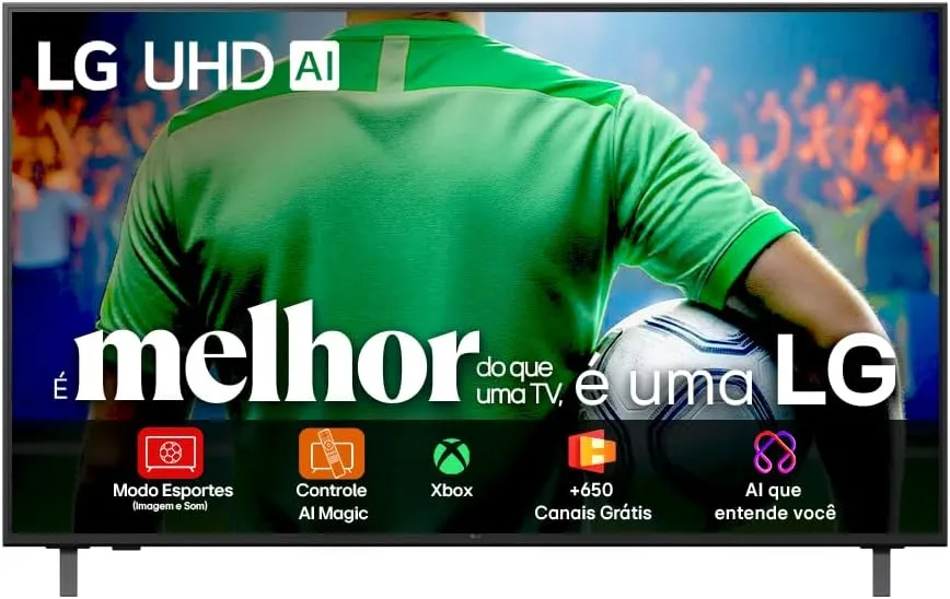 Smart TV LG UHD 60 Polegadas UA85 com Processador α7 AI Gen 8