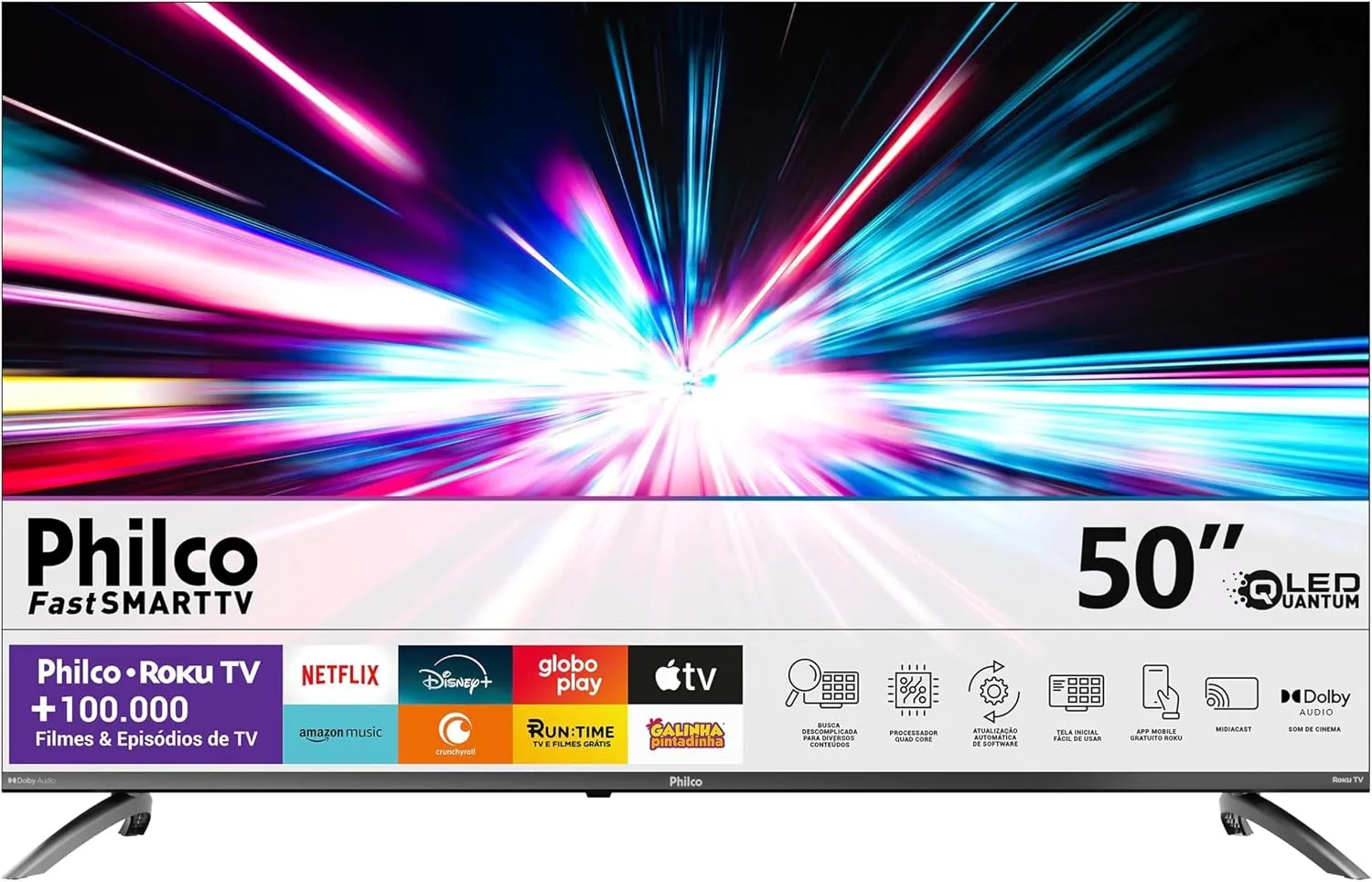 Smart TV Philco 50 Polegadas P50CRB 4K LED - Foto oficial e menor preço