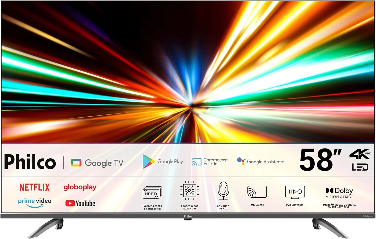 Smart TV Philco P58KGA 58 Polegadas 4K HDR10