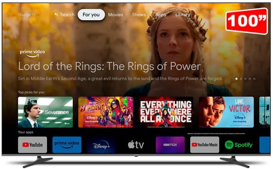 Smart TV Philips 100MLED800 100 Polegadas QD-MiniLED 4K 144Hz