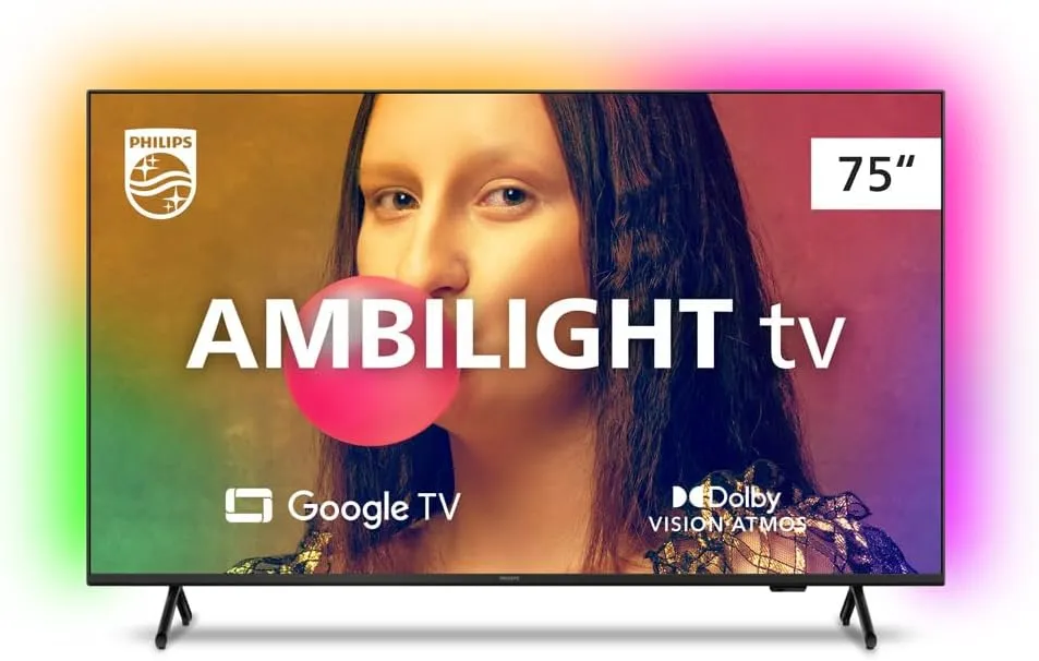 Smart TV Philips 75 polegadas 4K Ambilight 75PUG7908/78