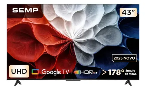Smart TV Semp 43 Polegadas 4K S62 Google TV
