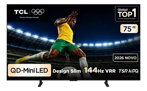 Smart TV TCL 75A400M QLED Mini LED 75 Polegadas 4K
