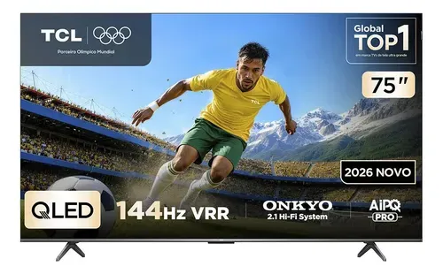 Smart TV TCL 75 Polegadas QLED 4K 144Hz P8L