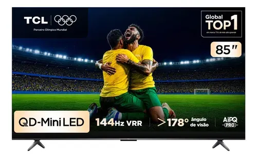 Smart TV TCL 85 Polegadas C6K 4K QLED Mini LED 144Hz