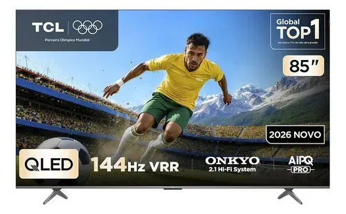 Smart TV TCL 85 polegadas 4K QLED P8L Google TV