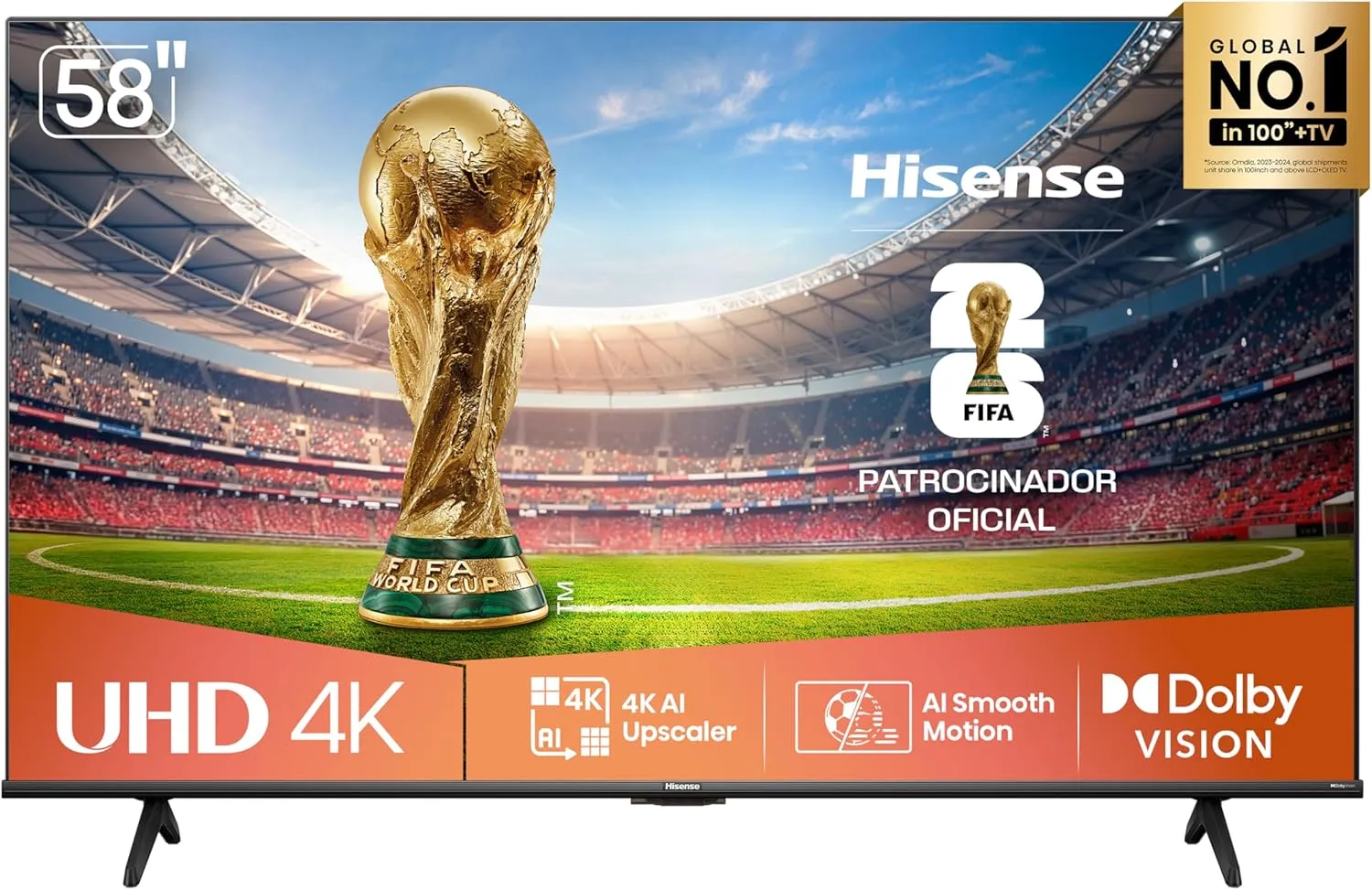Smart TV Hisense 58 polegadas 58A6NV 4K UHD