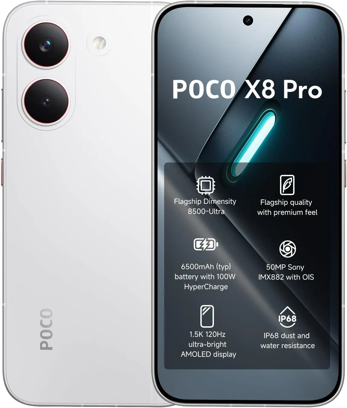 Smartphone POCO X8 Pro 512GB 12GB RAM - Branco