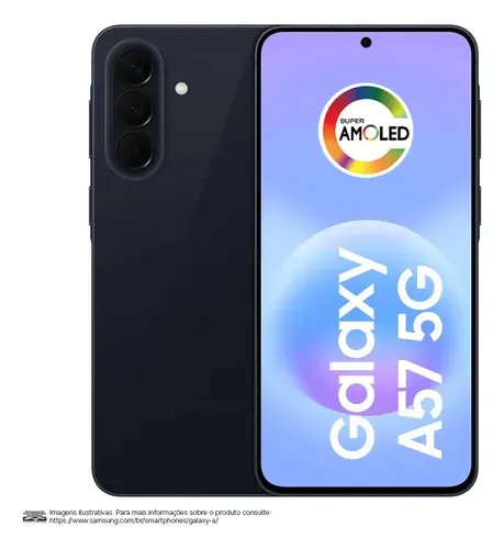 Smartphone Samsung Galaxy A57 256GB 8GB RAM Lilás - Foto oficial e menor preço