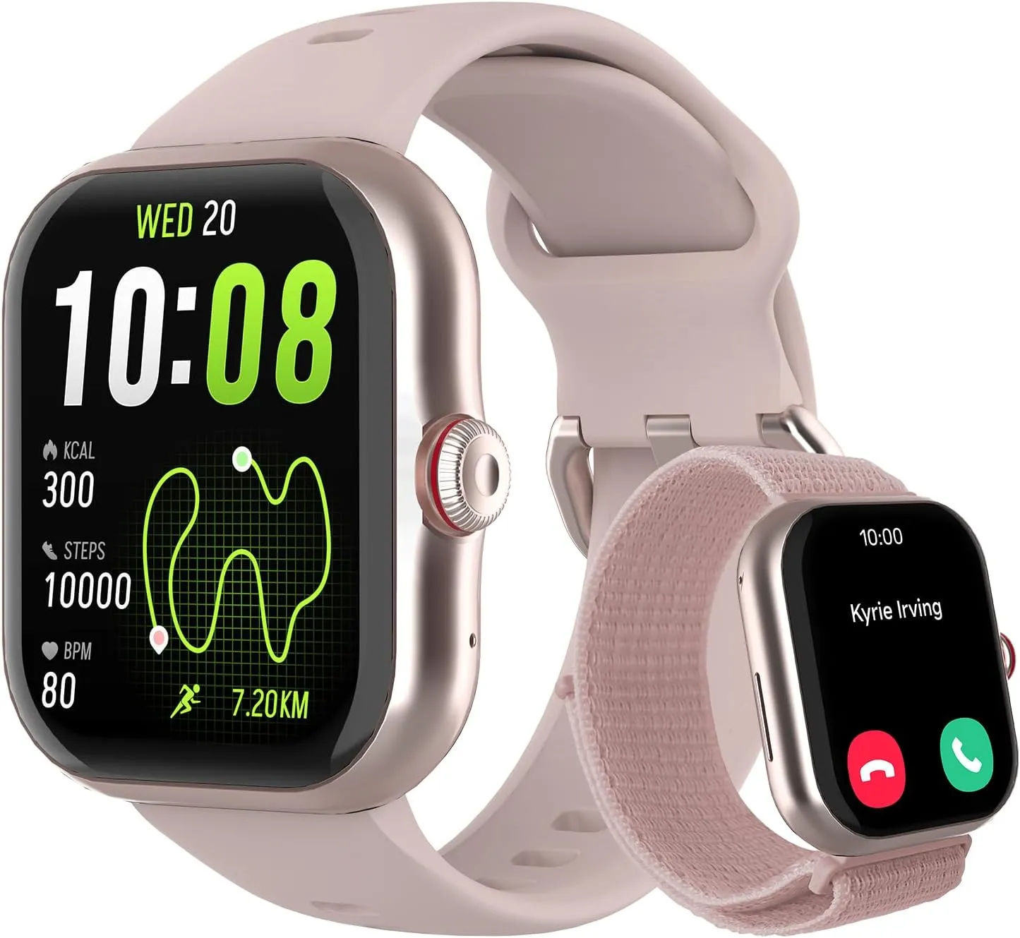 Smartwatch Bettdow GPS Tela 1,85 Pol. AMOLED Rosa