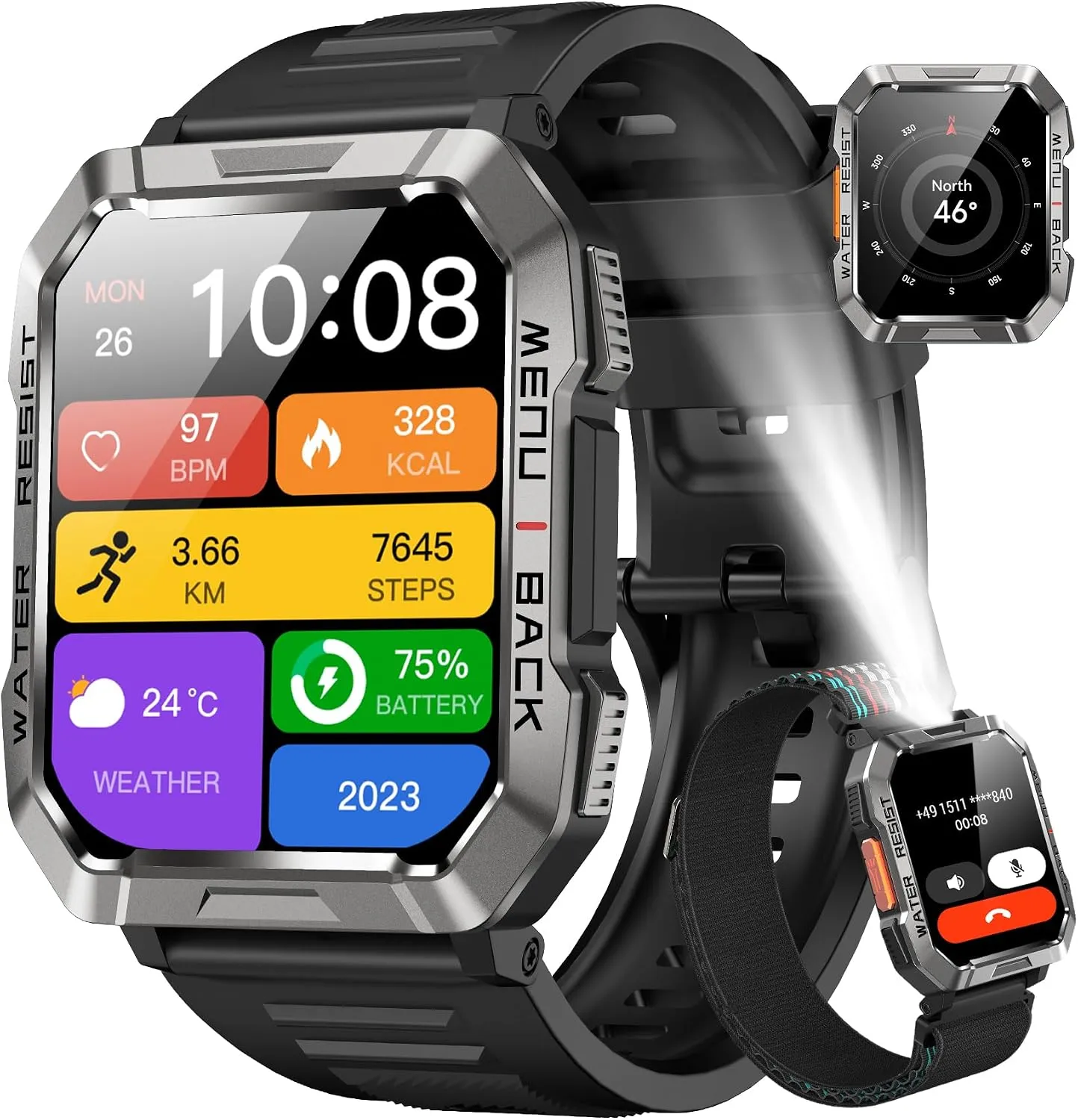 Smartwatch Blackview Militar Tela 2.01'' Full HD