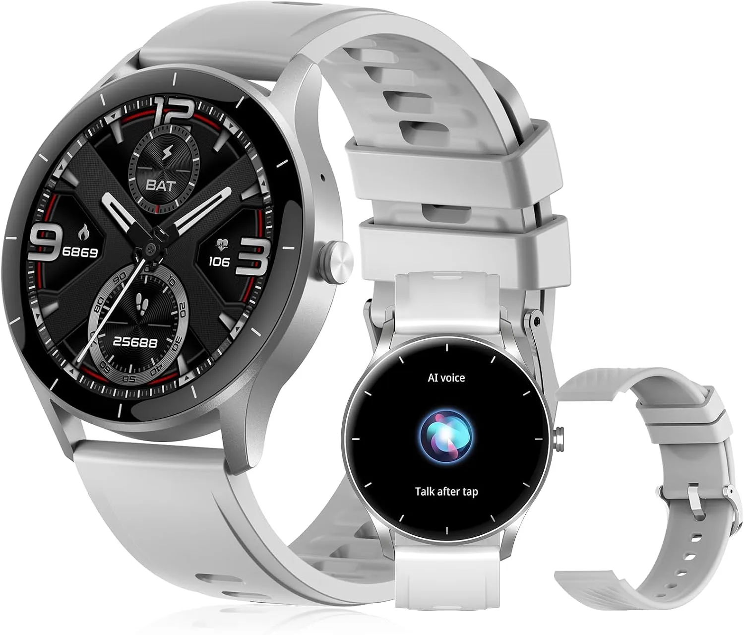 Smartwatch PEJE ZW02 com Chamadas e Pulseira Extra