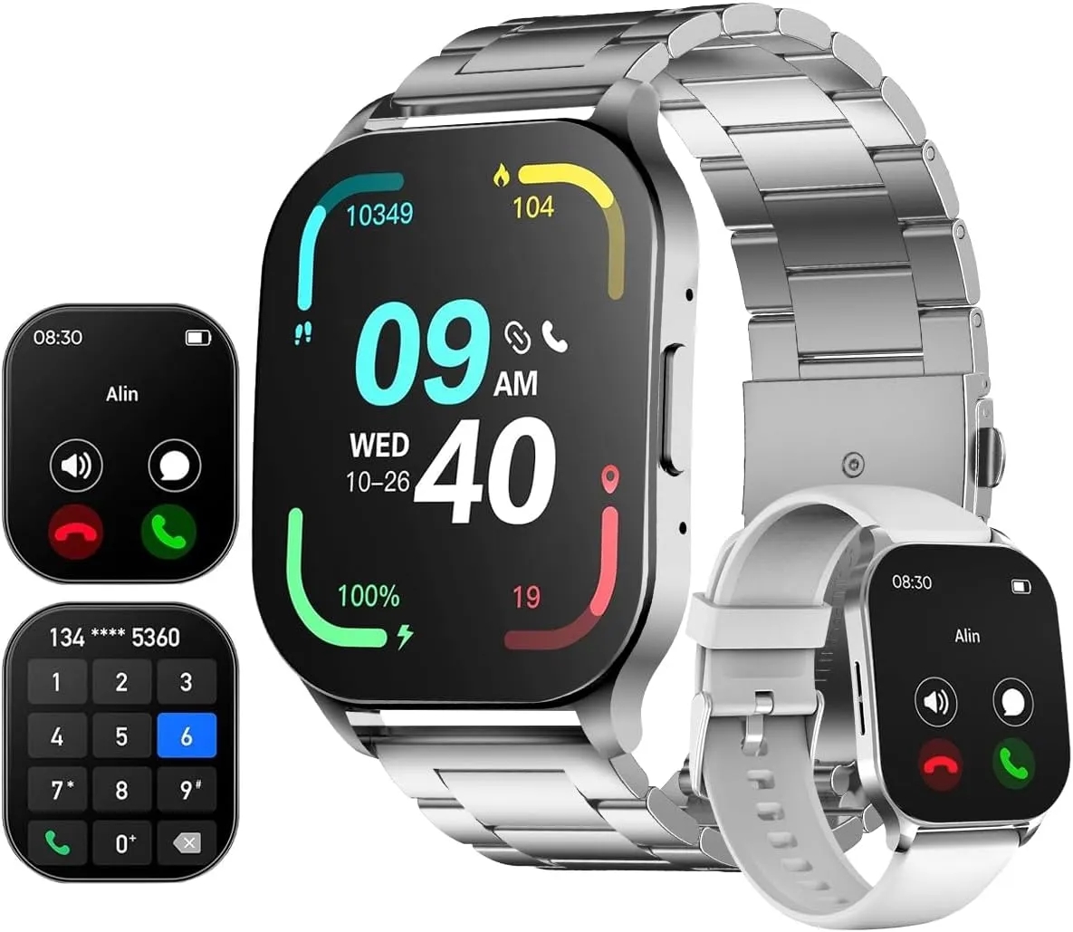 Smartwatch Genérico 1,96" AMOLED com Chamadas Bluetooth Prata
