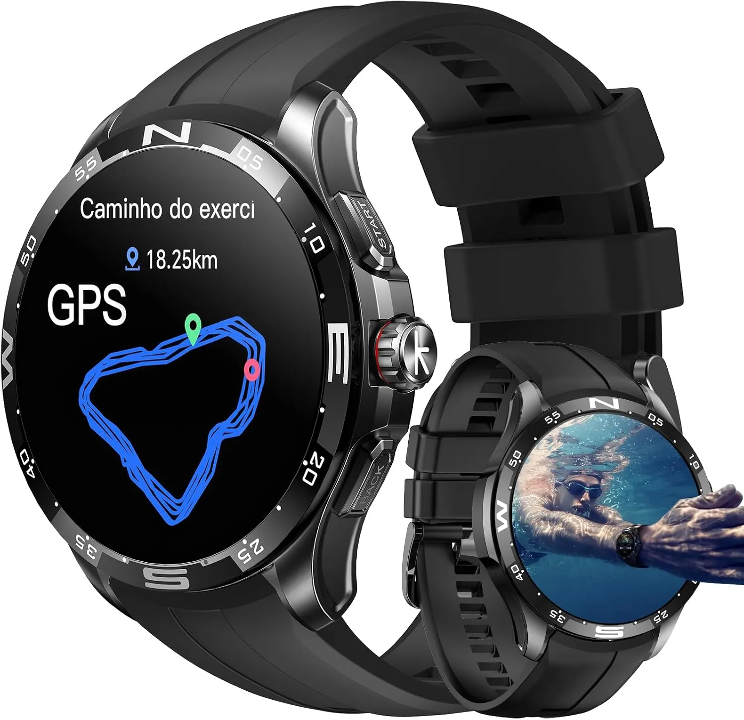 Smartwatch Iowodo 1,6'' AMOLED GPS - Foto oficial e menor preço