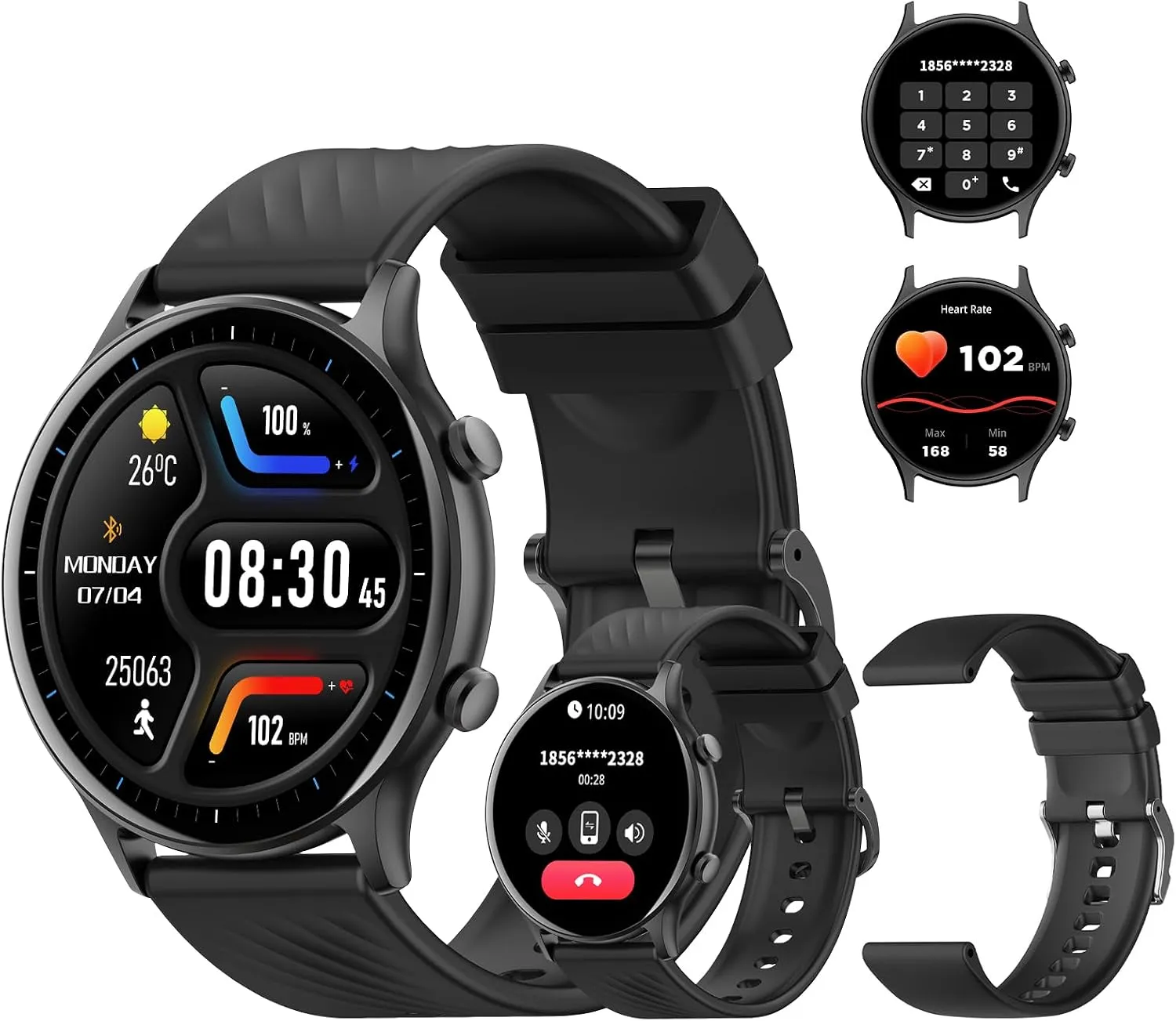 Smartwatch PEJE ZW04 1.39" Preto - Foto oficial e menor preço