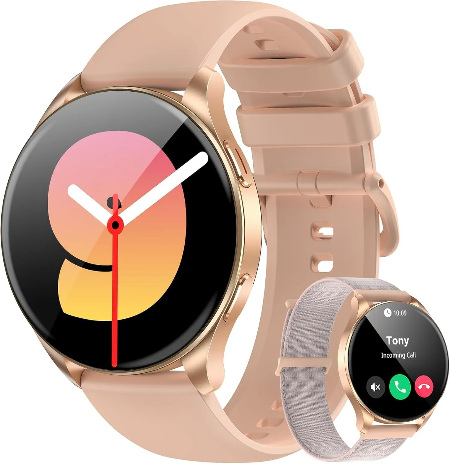 Smartwatch Blackview Feminino AMOLED 1.43 Polegadas AOD Dourado