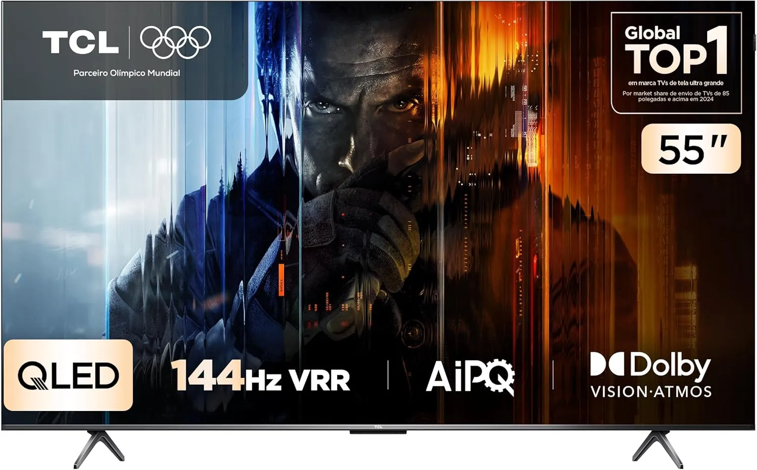 Smart TV TCL 55P8K QLED 55 Polegadas 4K 144Hz