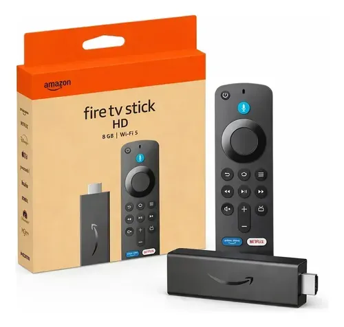 Amazon Fire TV Stick HD (2024) com Controle Remoto por Voz Alexa