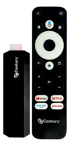 Century Smart Stick Android TV 8GB Wi-Fi com Comando de Voz