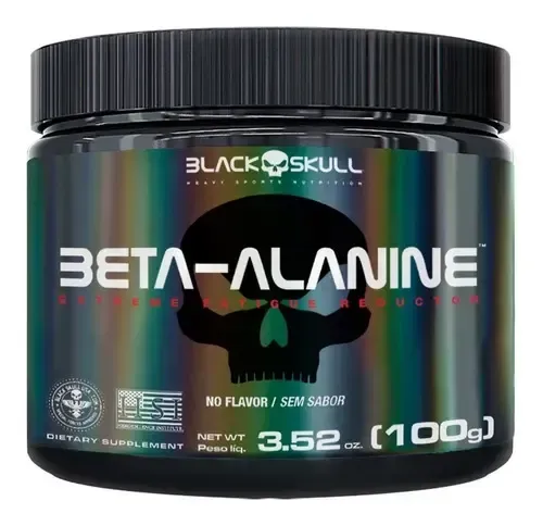 Suplemento Beta Alanina Black Skull 100% Pura 100g Sem Sabor