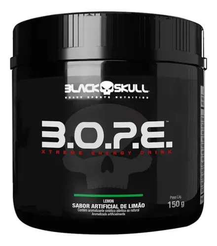 Pré Treino Bope 150g Black Skull Sabor Limão