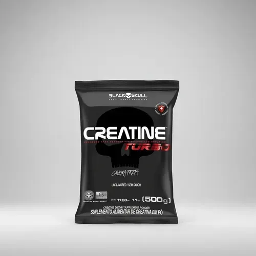 Creatina Creatine Turbo 500g Refil Black Skull USA Natural