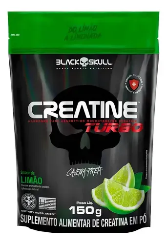 Creatina Black Skull Creatine Turbo Refil 150g - Limão Preto
