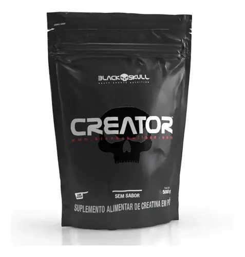 Creatina Monohidratada Creator Black Skull 500g Refil