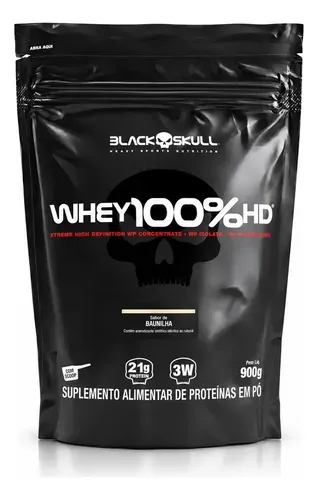 Proteína Black Skull Whey 100% HD Baunilha 900g