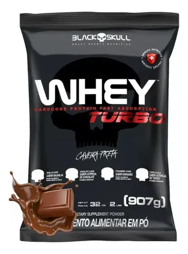 Whey Black Skull Isolado + Concentrado Sabor Chocolate