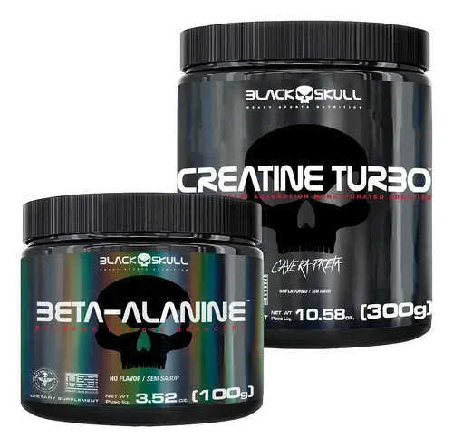 Creatina Turbo Black Skull 300g + Beta Alanina 100g