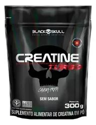 Creatina Turbo Refil - 300g - BLACK SKULL - Sem Sabor Natural / Sem Sabor - Foto oficial e menor preço