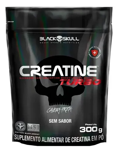Creatina Turbo Refil - 300g - BLACK SKULL Natural / Sem Sabor