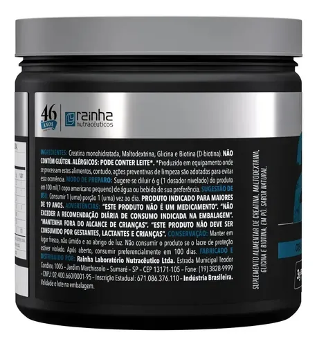 Creatina Bodyaction Double Force 300g Sem Sabor Natural / Sem Sabor - Foto oficial e menor preço