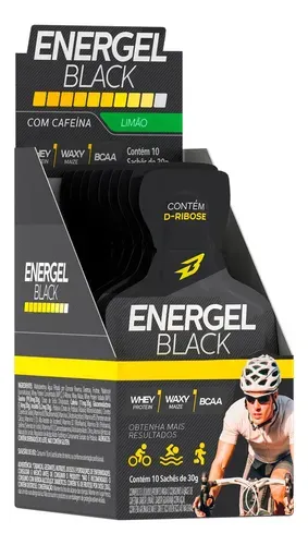 Gel Energético Energel Black 10 Sachês Bodyaction Sabor Limonada