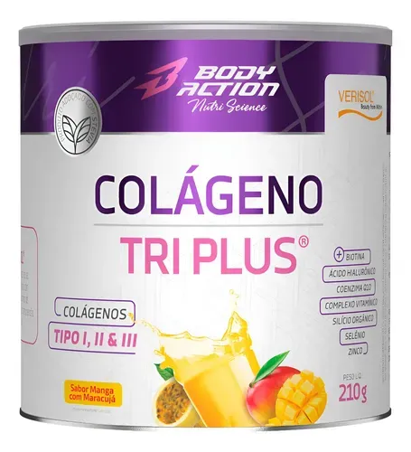 Colágeno Bodyaction Nutri Science em Pó Sabor Manga com Maracujá 210g