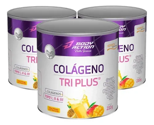 Suplemento Bodyaction Colágeno Verisol Tri Plus 210g Manga com Maracujá