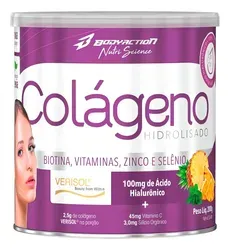 Colágeno Verisol Hidrolisado 200g - BODY ACTION Sabor Abacaxi Com Hortelã - Foto oficial e menor preço