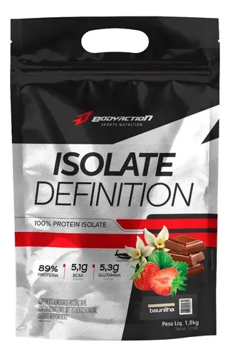 Suplemento Bodyaction Whey Protein Isolate Definition 1,8kg Baunilha