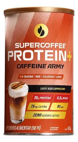 Suplemento Caffeine Army Supercoffee Protein+ 465g Iced Cappuccino