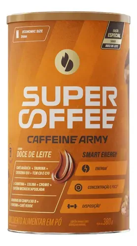 Suplemento Caffeine Army Supercoffee Classic Doce de Leite 380g