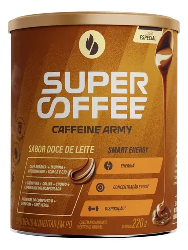 Suplemento Caffeine Army Supercoffee Classic Doce de Leite 220g