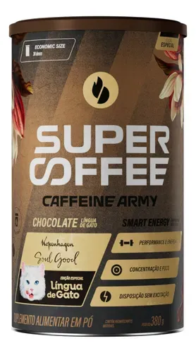 Suplemento Caffeine Army SuperCoffee Língua de Gato 380ml