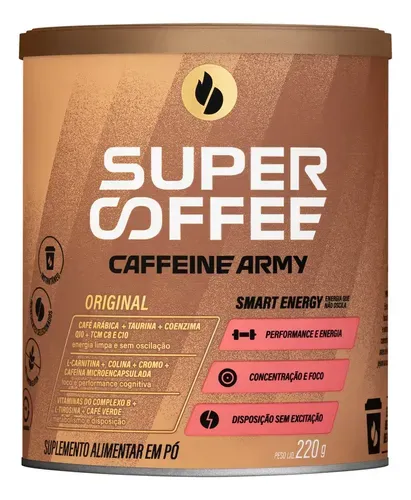 Suplemento Caffeine Army Supercoffee Tradicional 220g