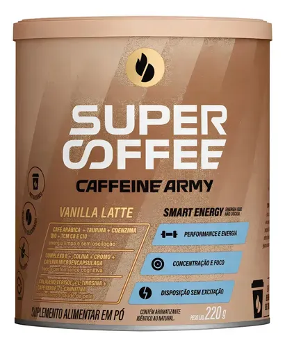 Suplemento Caffeine Army Supercoffee Vanilla Latte 220g