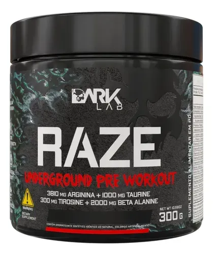 Pré-Treino Raze Melancia 300g Dark Lab Preto