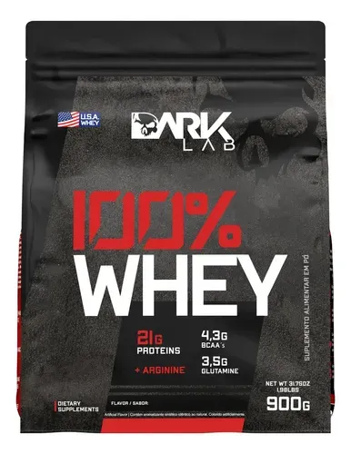 Whey Protein Concentrado 100% 900g Dark Lab Baunilha
