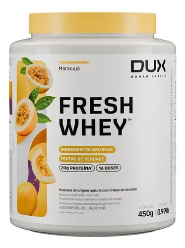 Suplemento DUX Nutrition Fresh Whey 450g Sabor Maracujá - Foto oficial e menor preço
