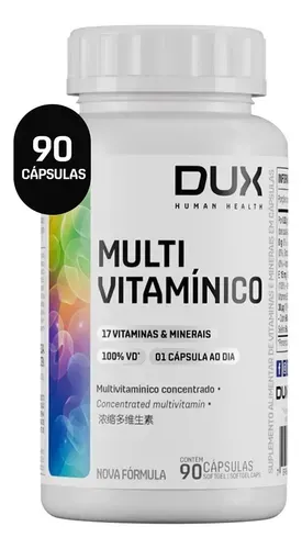 Multivitamínico Dux Em Cápsula Sem Sabor 90 Un Natural / Sem Sabor - Foto oficial e menor preço