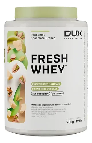 Whey Protein Isolado Hidrolisado Dux Nutrition 900g Pistache e Chocolate Branco - Foto oficial e menor preço